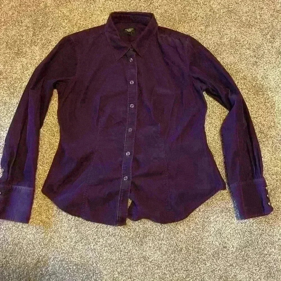 Talbots deep purple corduroy shirt/jacket. - Picture 1 of 7